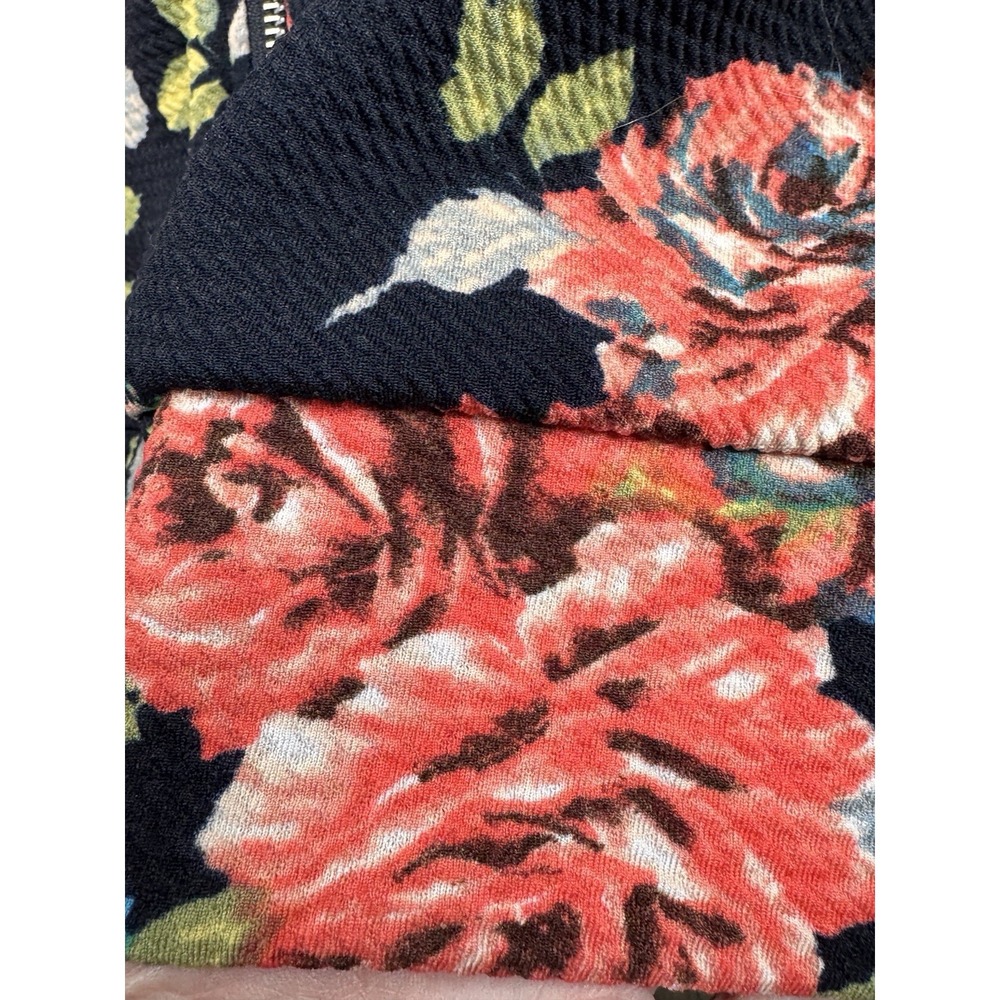 MEDIUM Love Tree Floral Textured Navy Zip Jacket Lightweight - Picture 8 of 8